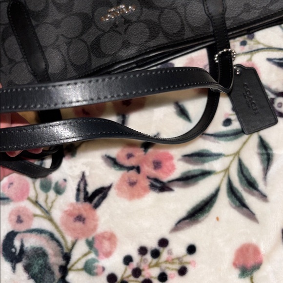 Coach Black and Gray Signature Tote - Picture 7 of 10